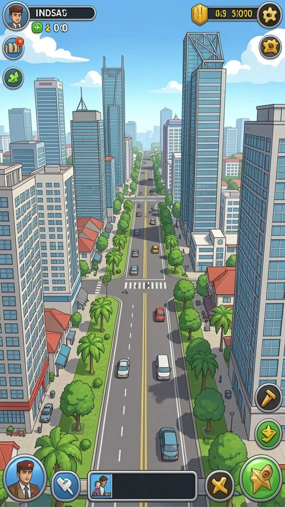 Tangkapan layar menunjukkan pemandangan indah dunia ANGKARAJA.
