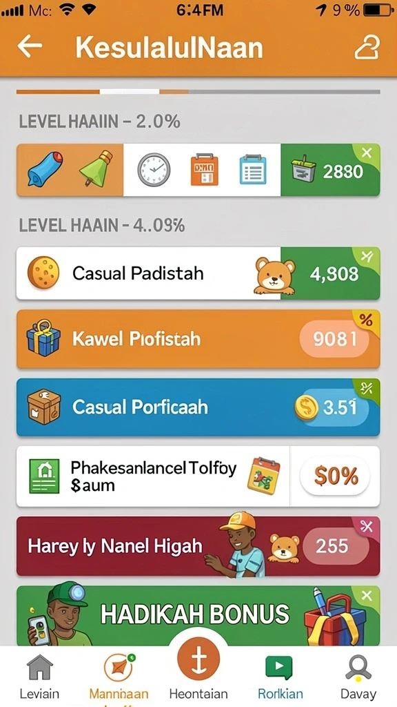 Karakter unik yang siap untuk dimainkan dalam setiap level.