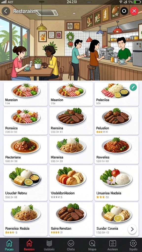 Pemandangan menakjubkan yang menambah keseruan permainan.