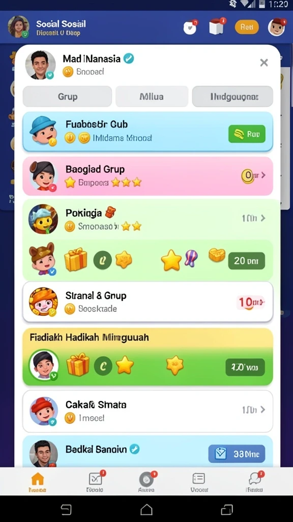 Interaksi dengan pemain lain dalam mode multiplayer.