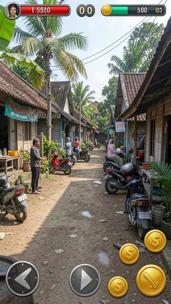 Tangkapan layar menampilkan karakter utama yang siap bertempur.