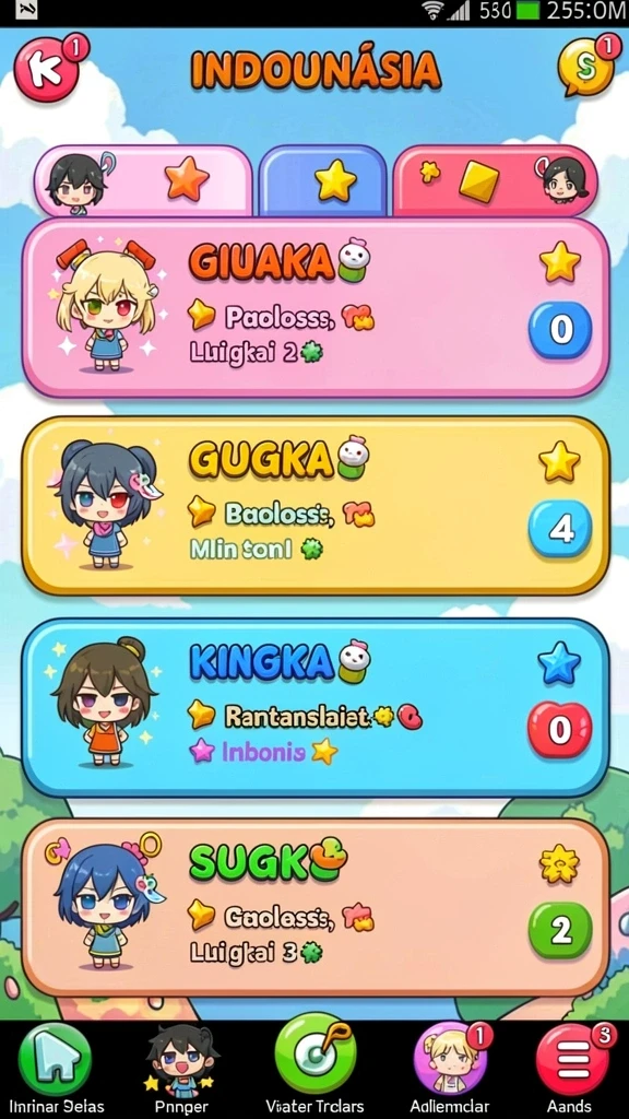 Beragam level dengan tantangan menarik.