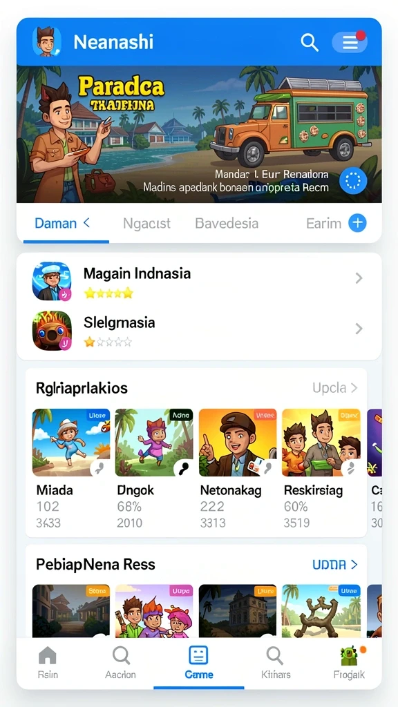 Tampilan awal yang menarik dan intuitif.