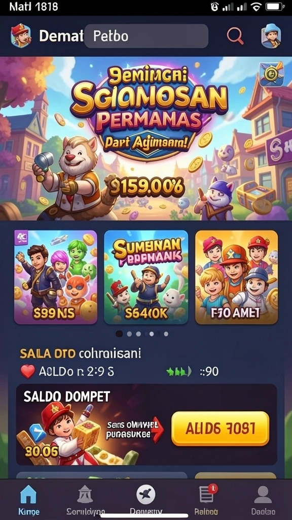 Tampilan utama yang menarik dan mudah dinavigasi.