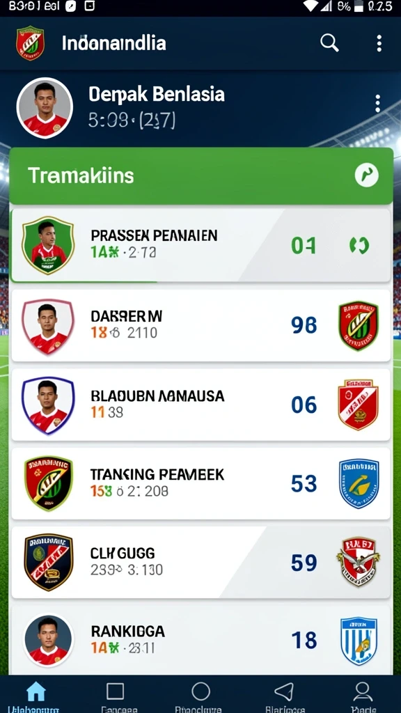 Tampilan leaderboard yang menunjukkan peringkat pemain.