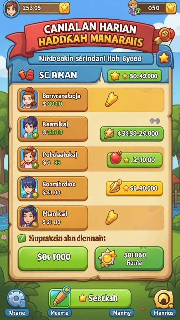Gambar menampilkan level petualangan yang menantang.